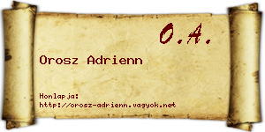 Orosz Adrienn névjegykártya